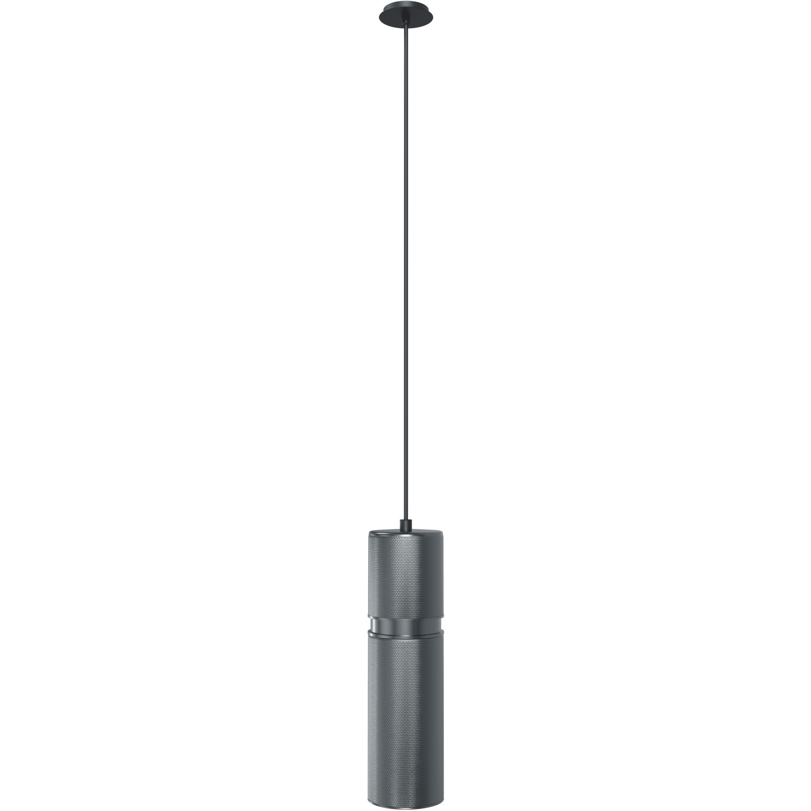 Cicada LED 3 inch Knurled Dark Grey with Pewter Pendant Ceiling Light