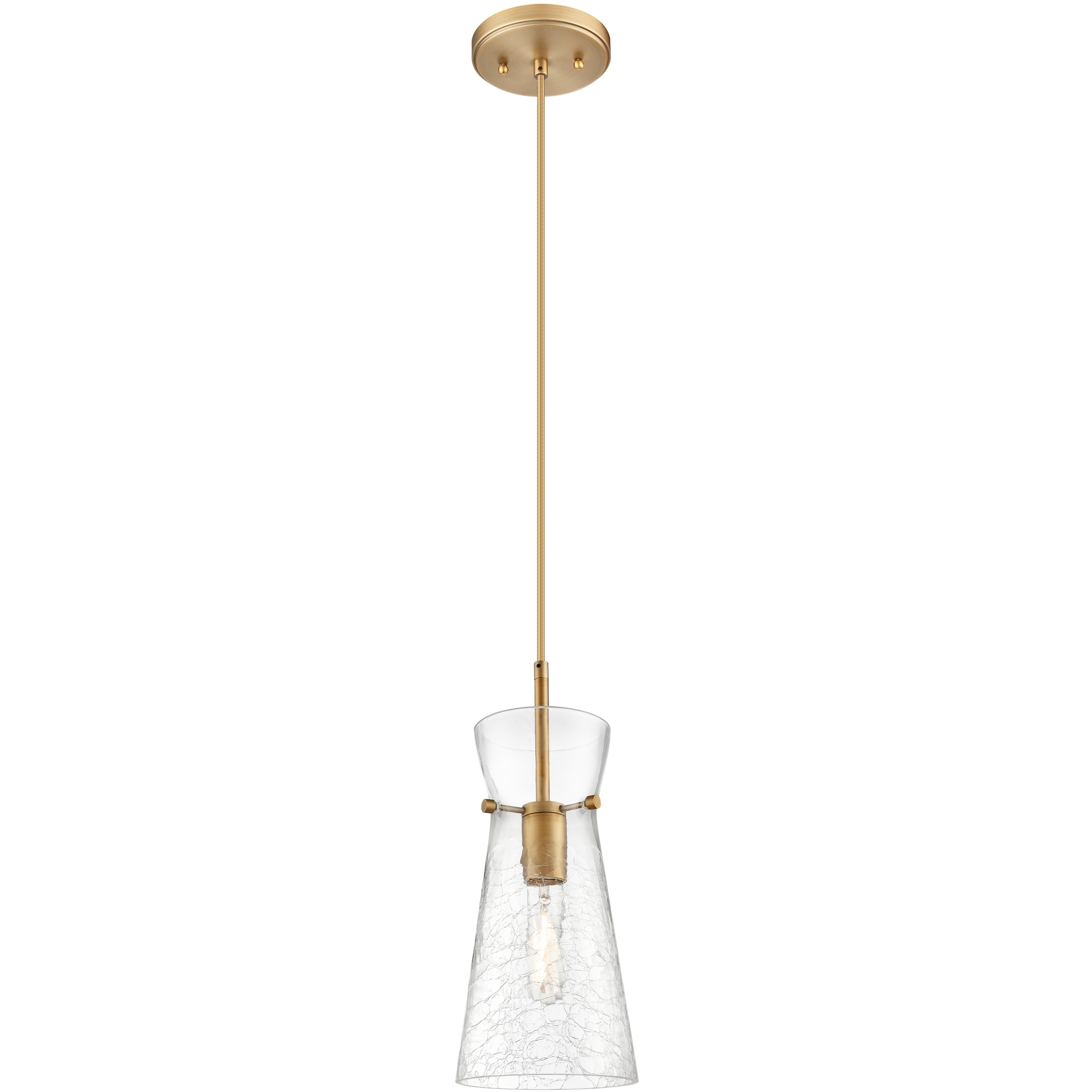 Nicole 1 Light 6 inch Brushed Brass Pendant Ceiling Light