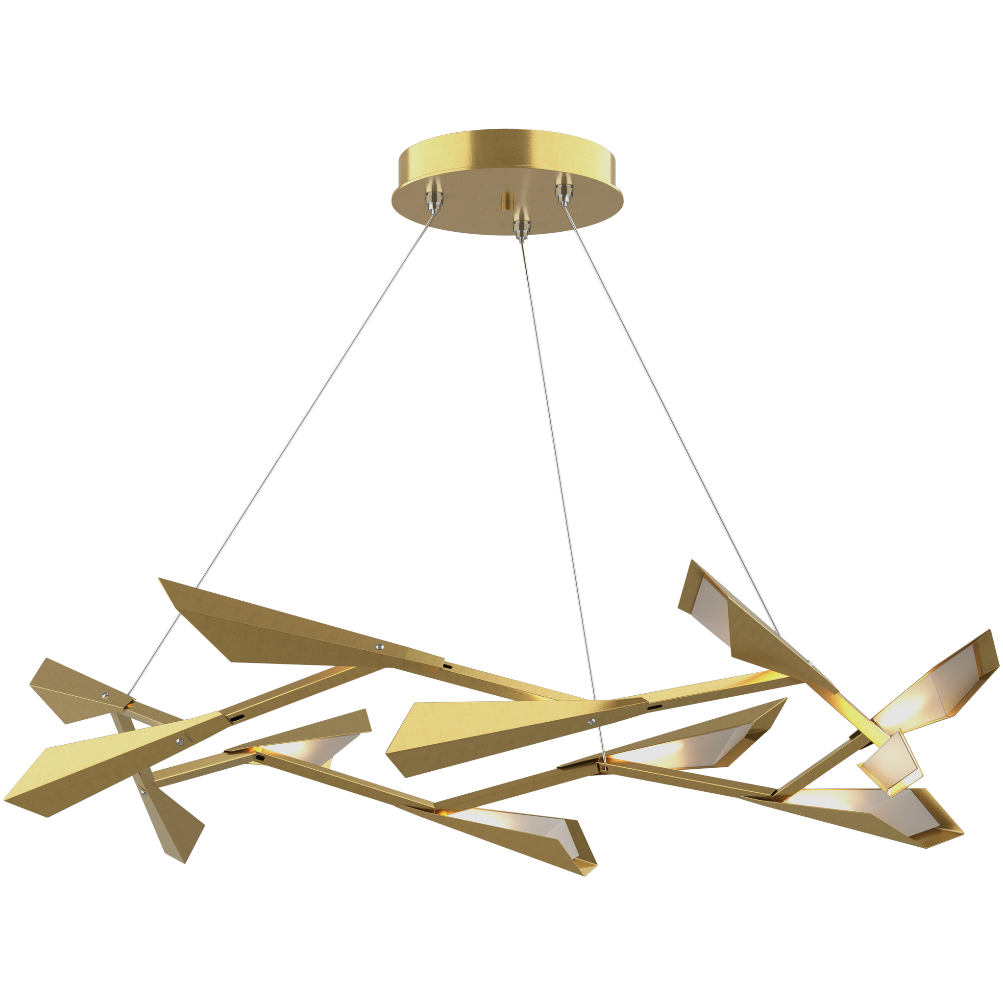 Quill LED 45.3 inch Vintage Platinum with White Pendant Ceiling Light in Vintage Platinum/White, Large
