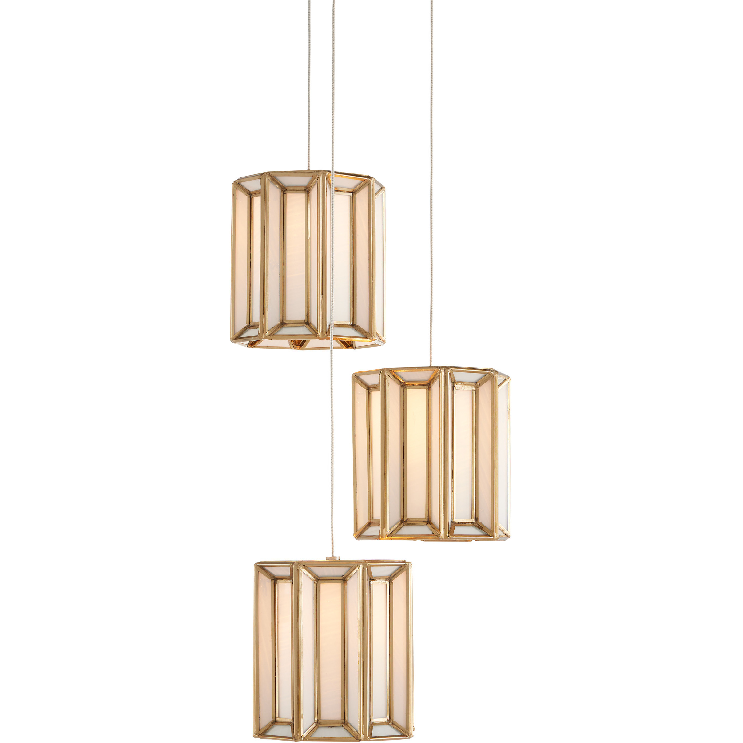 Daze 3 Light 11 inch Antique Brass Multi-Drop Pendant Ceiling Light