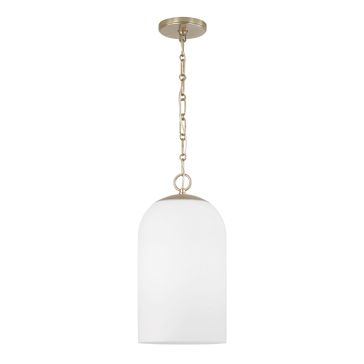 Cleo 1 Light 9 inch Matte Brass Pendant Ceiling Light in Soft White