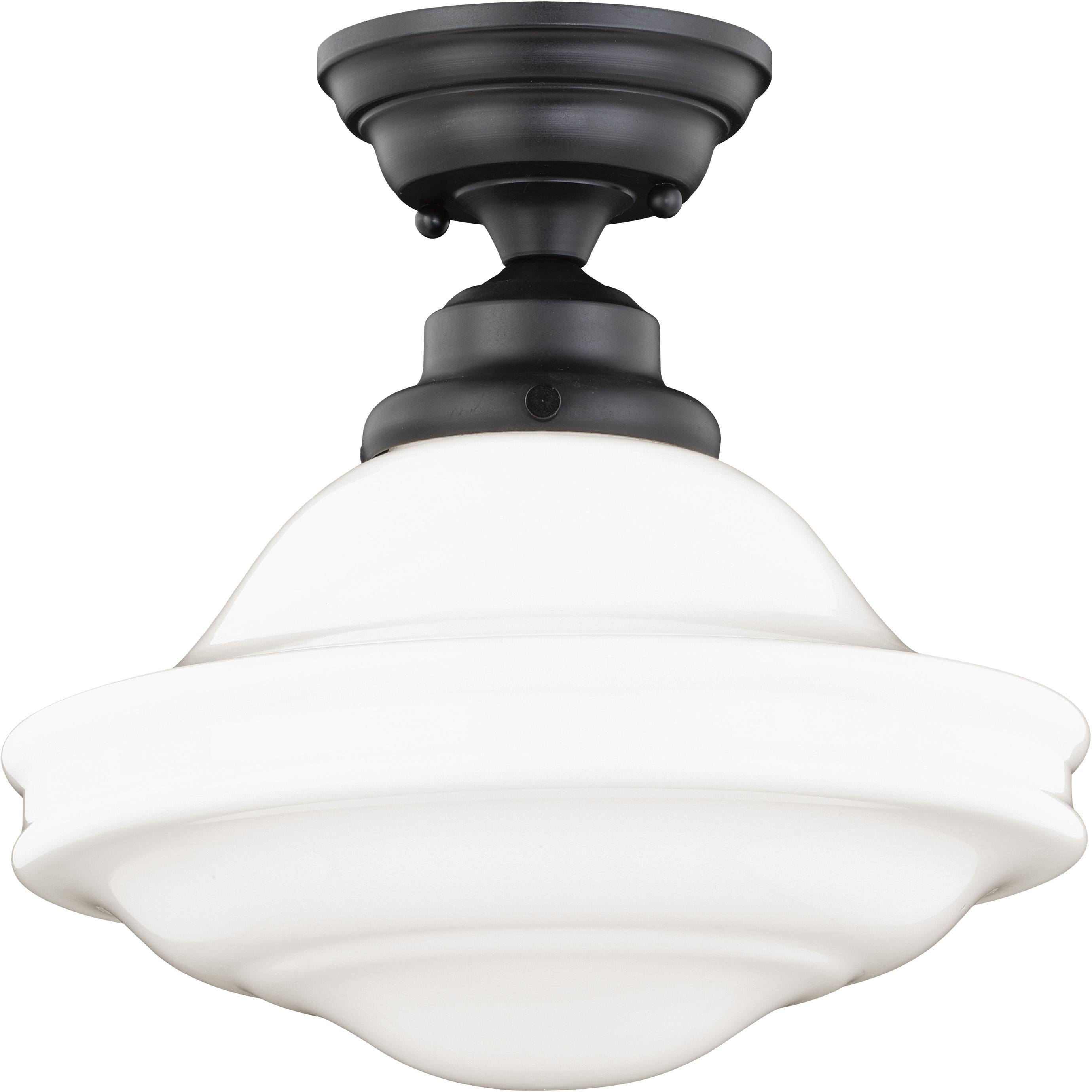 Huntley LED 12 inch Oil Rubbed Bronze Semi-Flush Mount Ceiling Light