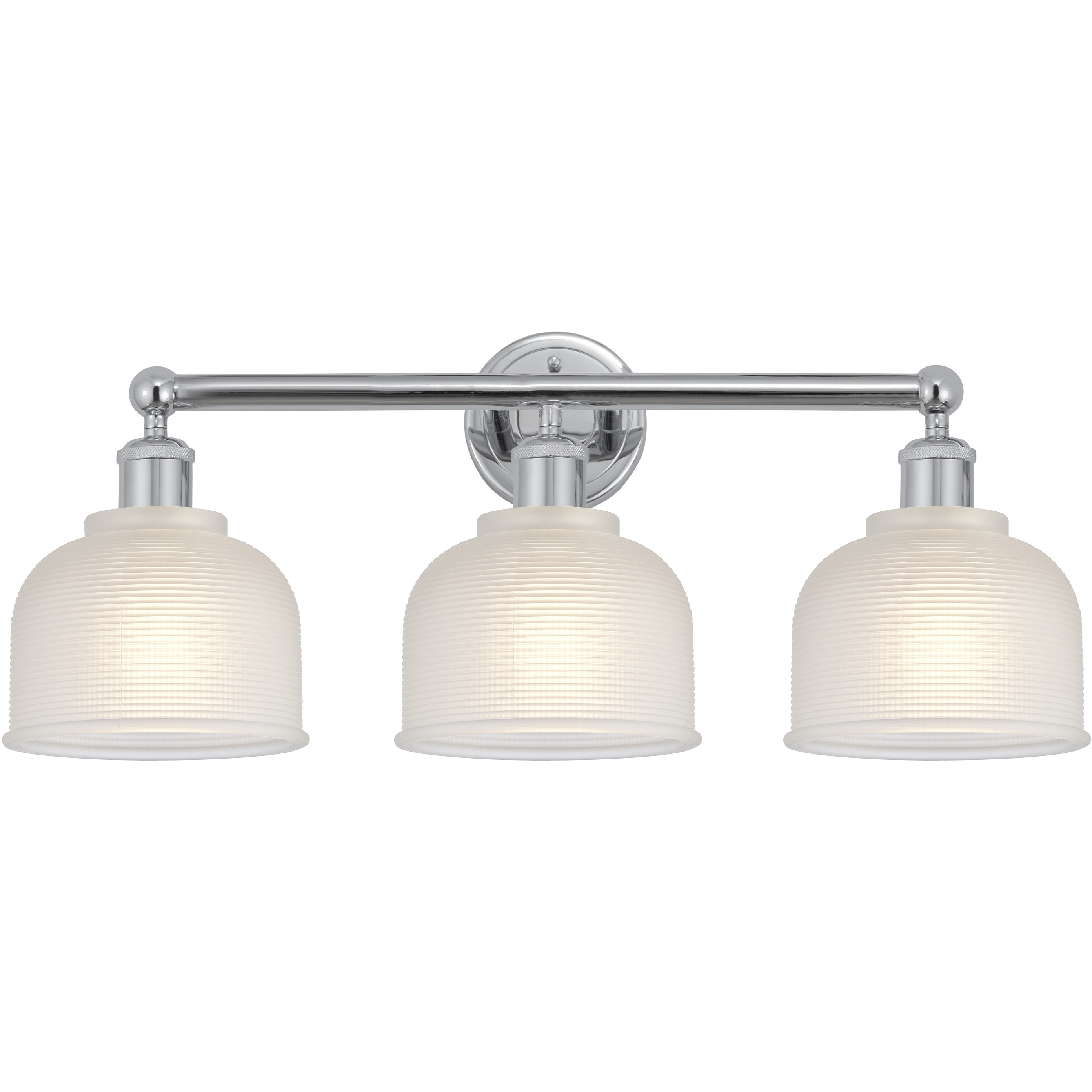 Edison Dayton 3 Light 24 inch Polished Chrome Bath Vanity Light Wall Light in White