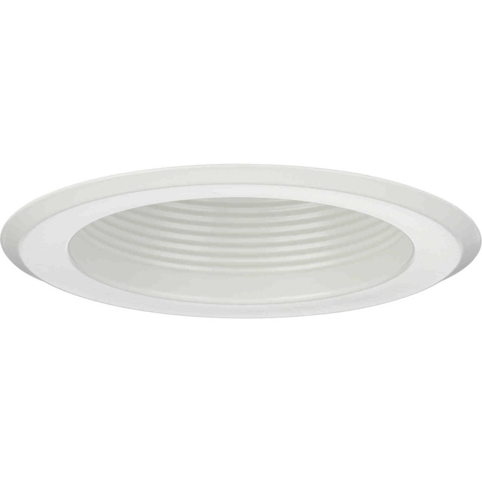 Recessed Lighting Satin White Recessed Shallow Baffle Trim, for 5in Housing P1841-ICAT/P851-ICAT