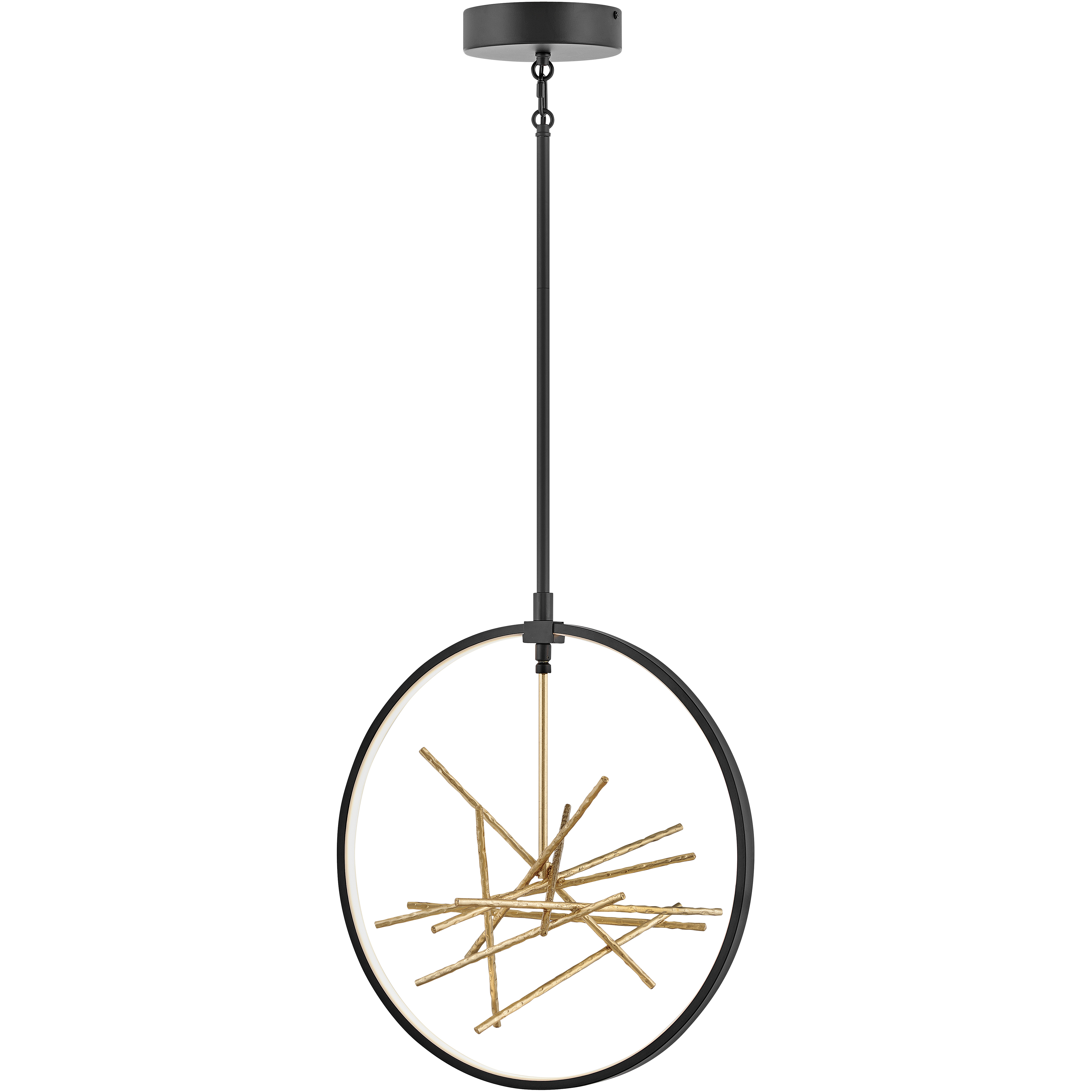 Styx LED 18 inch Black Chandelier Ceiling Light