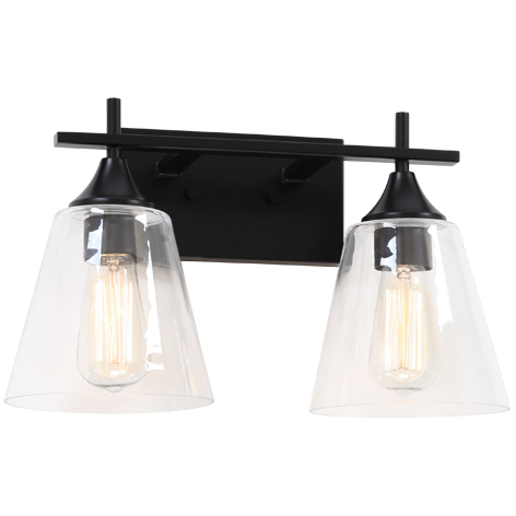 Hollis 2 Light 16 inch Black Wall Sconce Wall Light