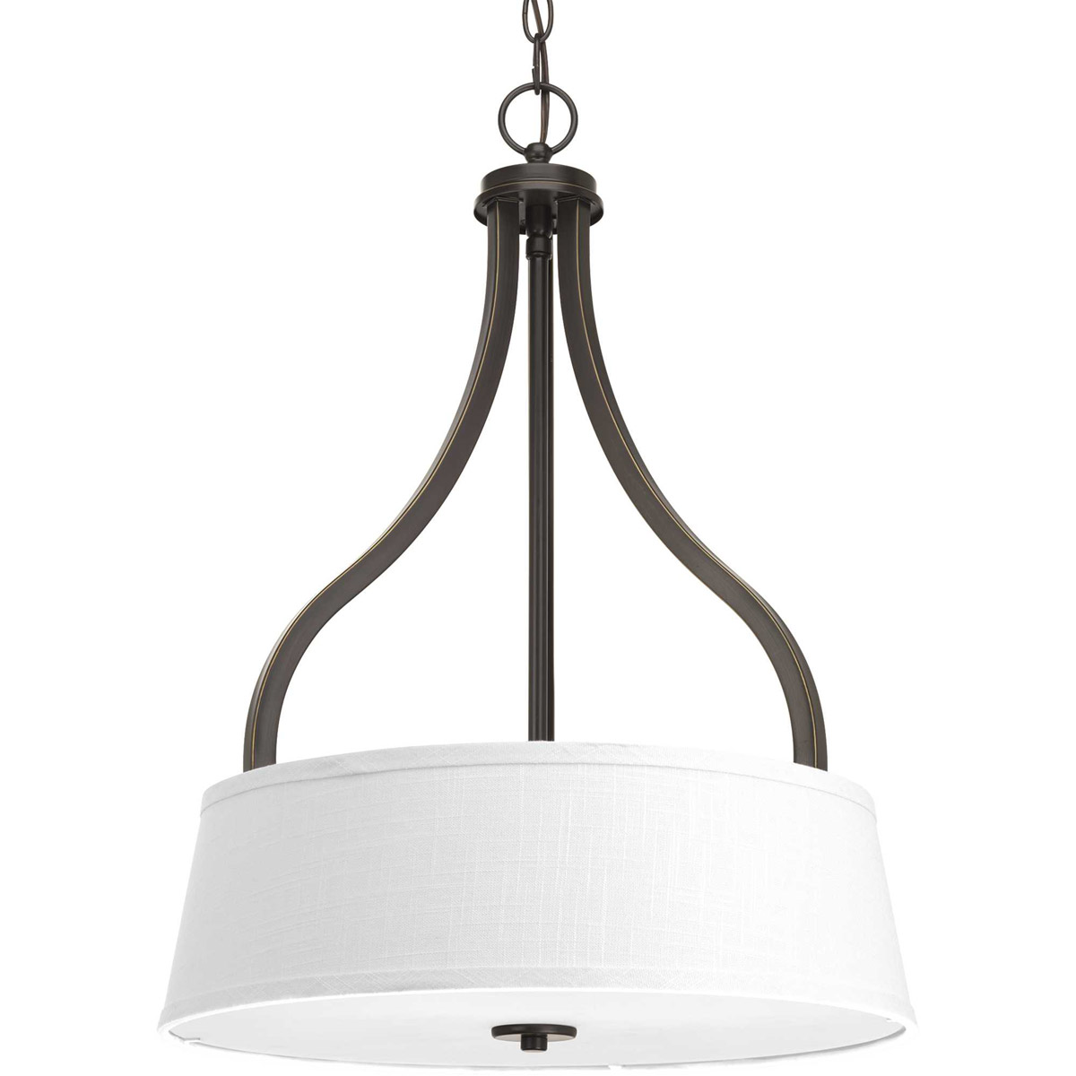 Jay 3 Light 18.13 inch Antique Bronze Inverted Pendant Ceiling Light
