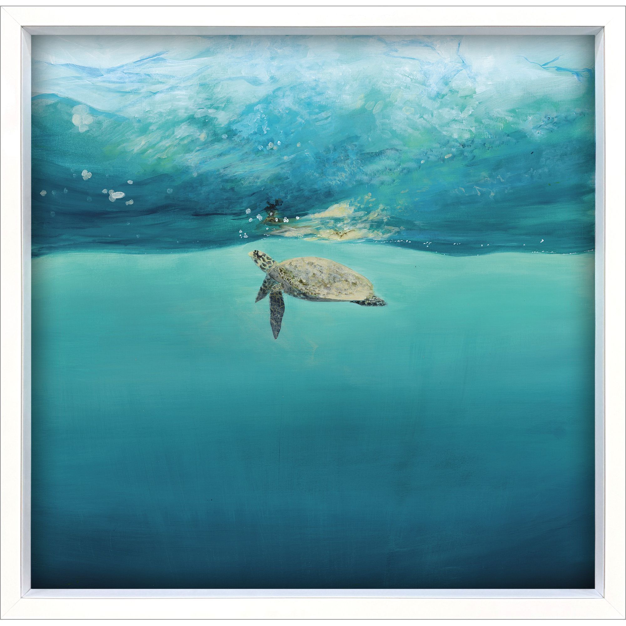 Paragon Blue and Green and Multi and Turquoise Framed Art