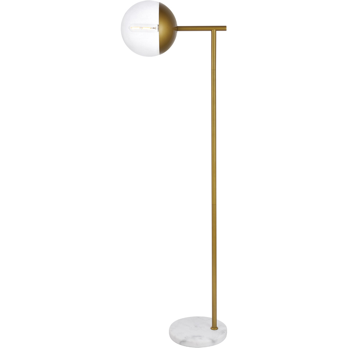 Geneva glass globe with marble base task lamp brass clearance