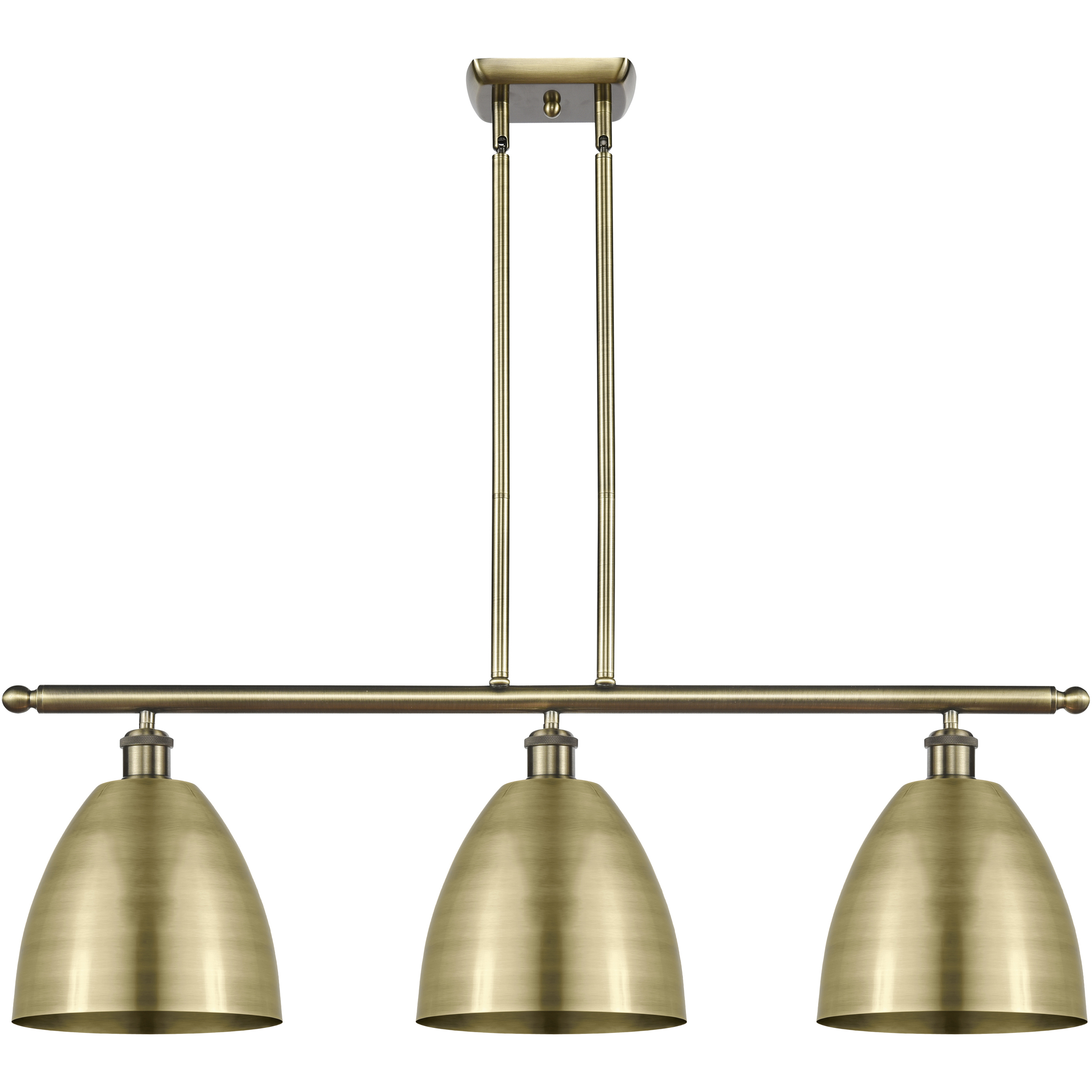 Ballston Dome LED 36 inch Antique Brass Island Light Ceiling Light