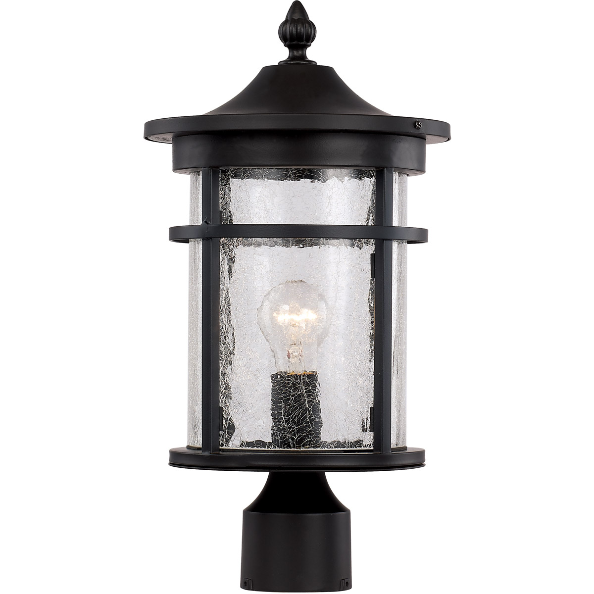 Avalon 1 Light 15 inch Black Outdoor Postmount Lantern