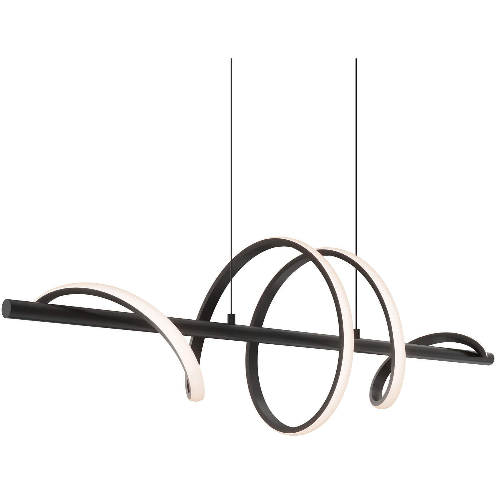Spin 1 Light 11.8 inch Black Pendant Ceiling Light