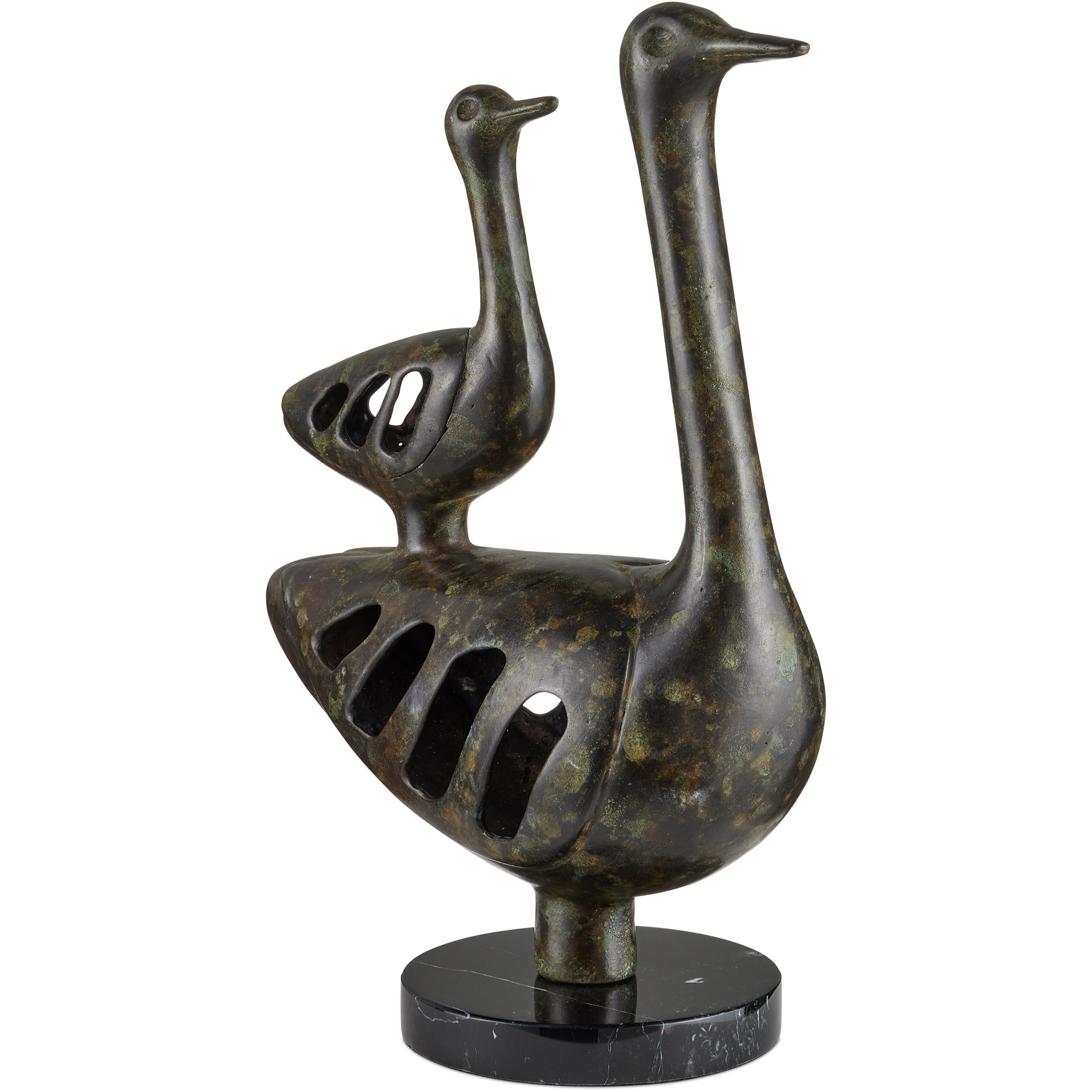 Duck Family Bronze Decorative Object