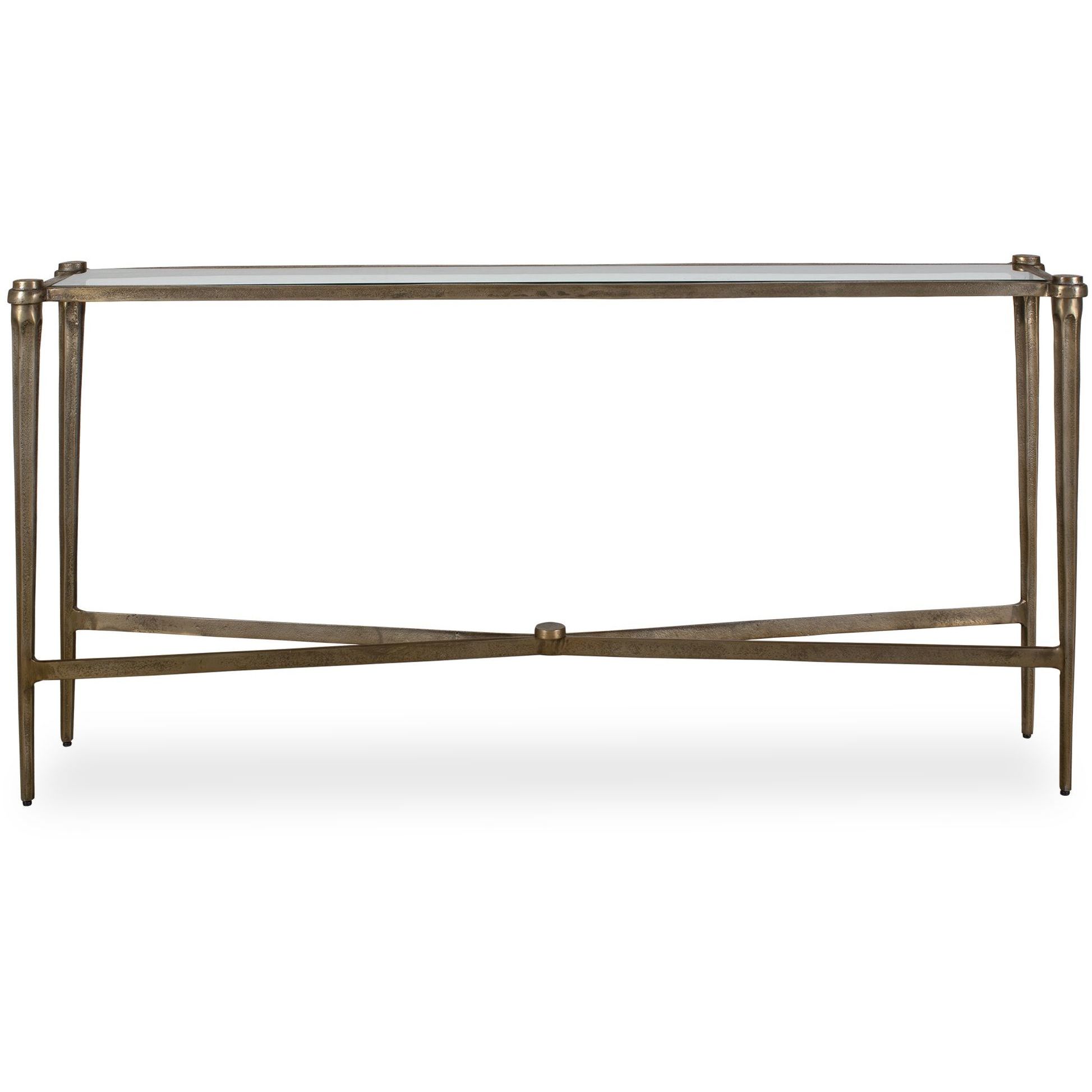 Amara 60 inch Antique Brass Console Table