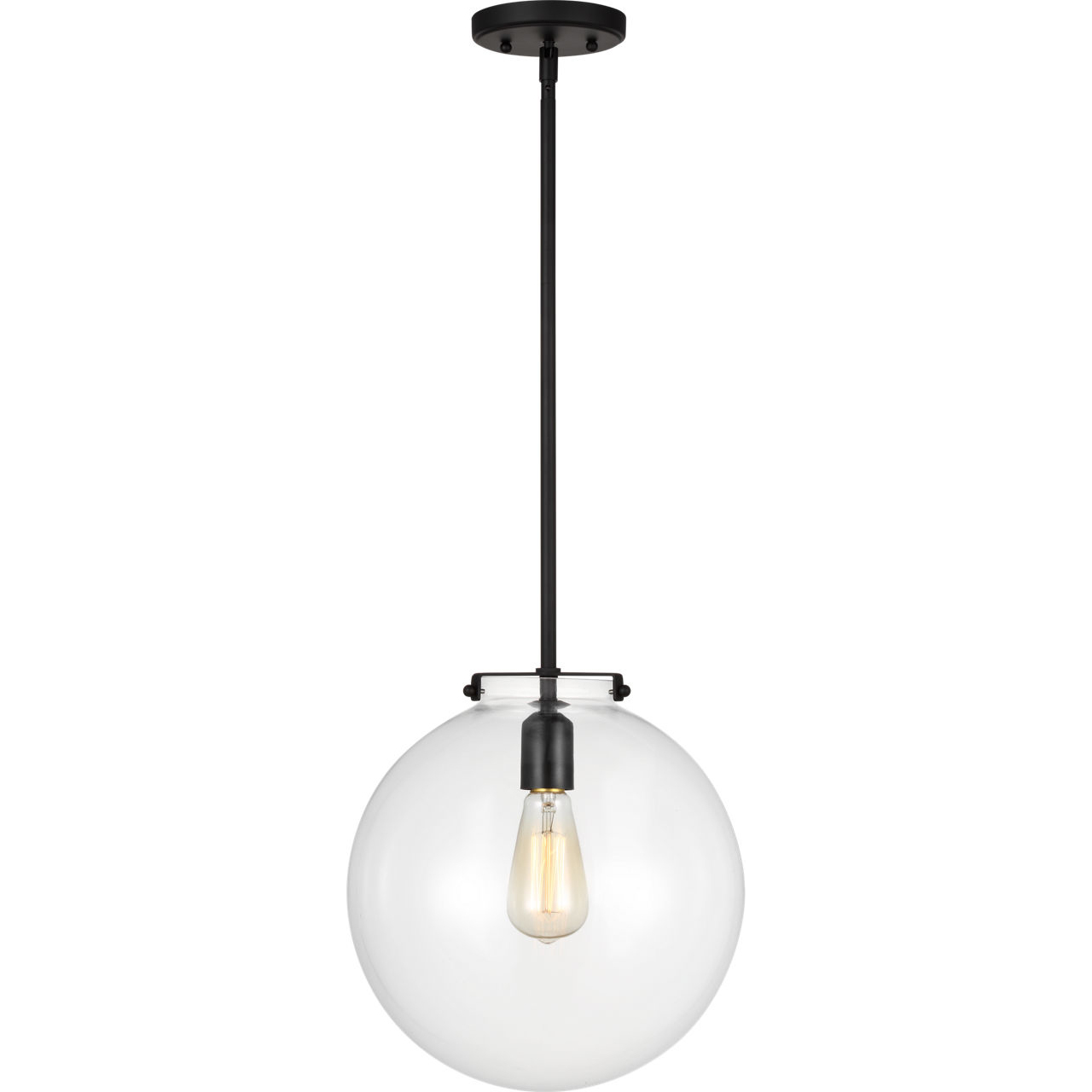 TOB by Thomas O'Brien Kate 1 Light 12 inch Midnight Black Pendant Ceiling Light