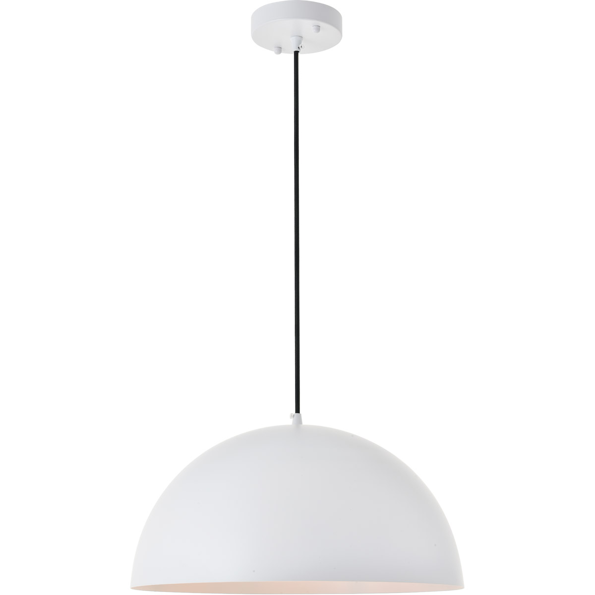 Forte 1 Light 15.7 inch White Pendant Ceiling Light