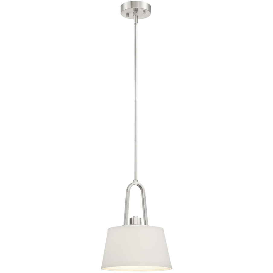 Studio 1 Light 9.75 inch Satin Platinum Mini Pendant Ceiling Light