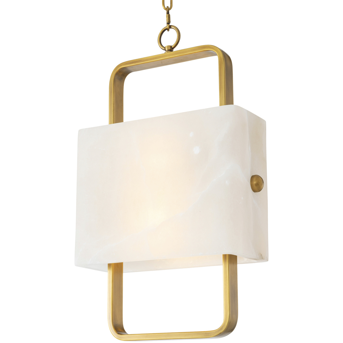 Melbourne 2 Light 5.91 inch Antique Brass and Alabaster Pendant Ceiling Light