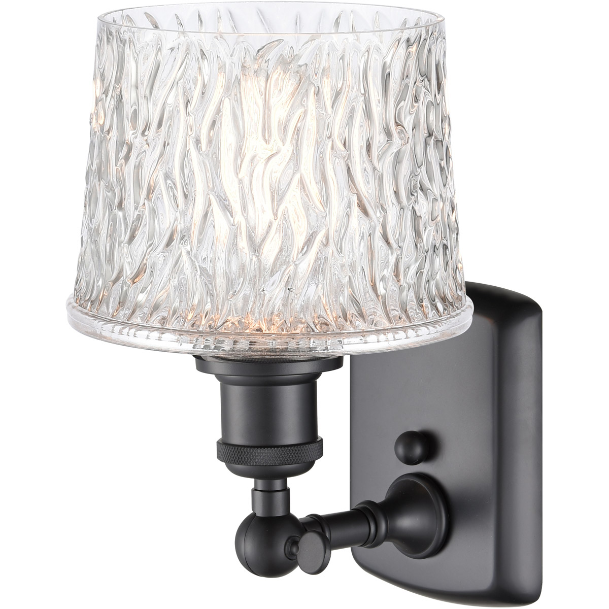 Ballston Niagra 1 Light 7 inch Matte Black Sconce Wall Light, Ballston