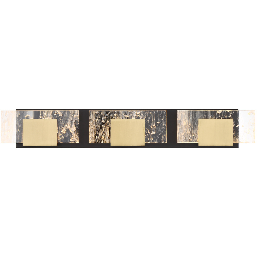 Kasha LED 27.75 inch Gold and Black Vanity Light Wall Light