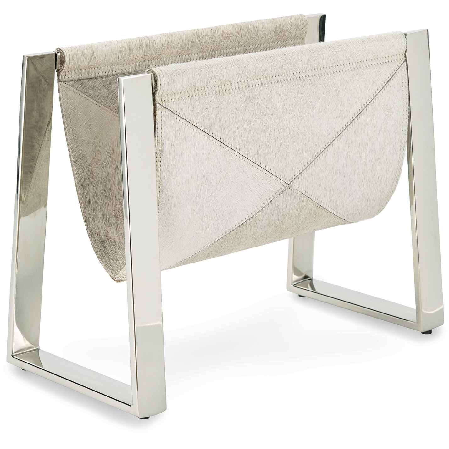 Andres 18 X 14 inch Basket in Polished Nickel, Magazine Rack