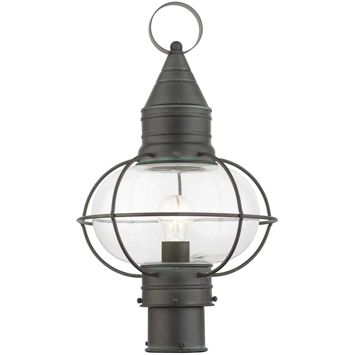Newburyport 1 Light 19.75 inch Charcoal Outdoor Post Top Lantern