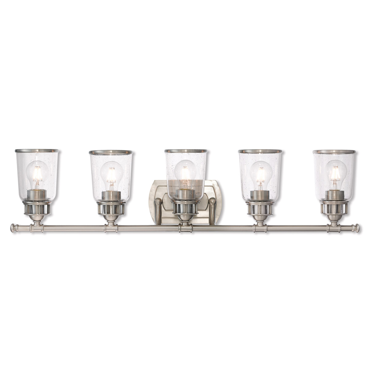 Lawrenceville 5 Light 35.5 inch Brushed Nickel Bath Vanity Wall Light