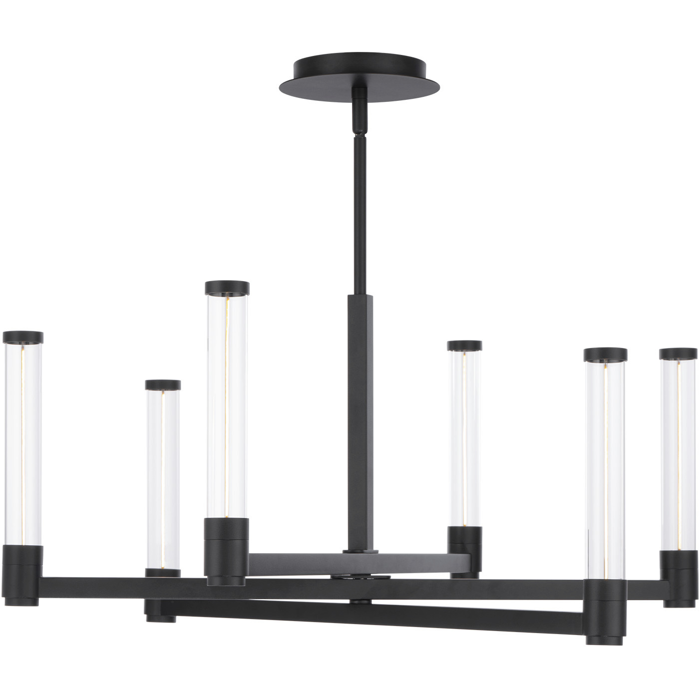 Jedi LED 27 inch Black Chandelier Ceiling Light, dweLED