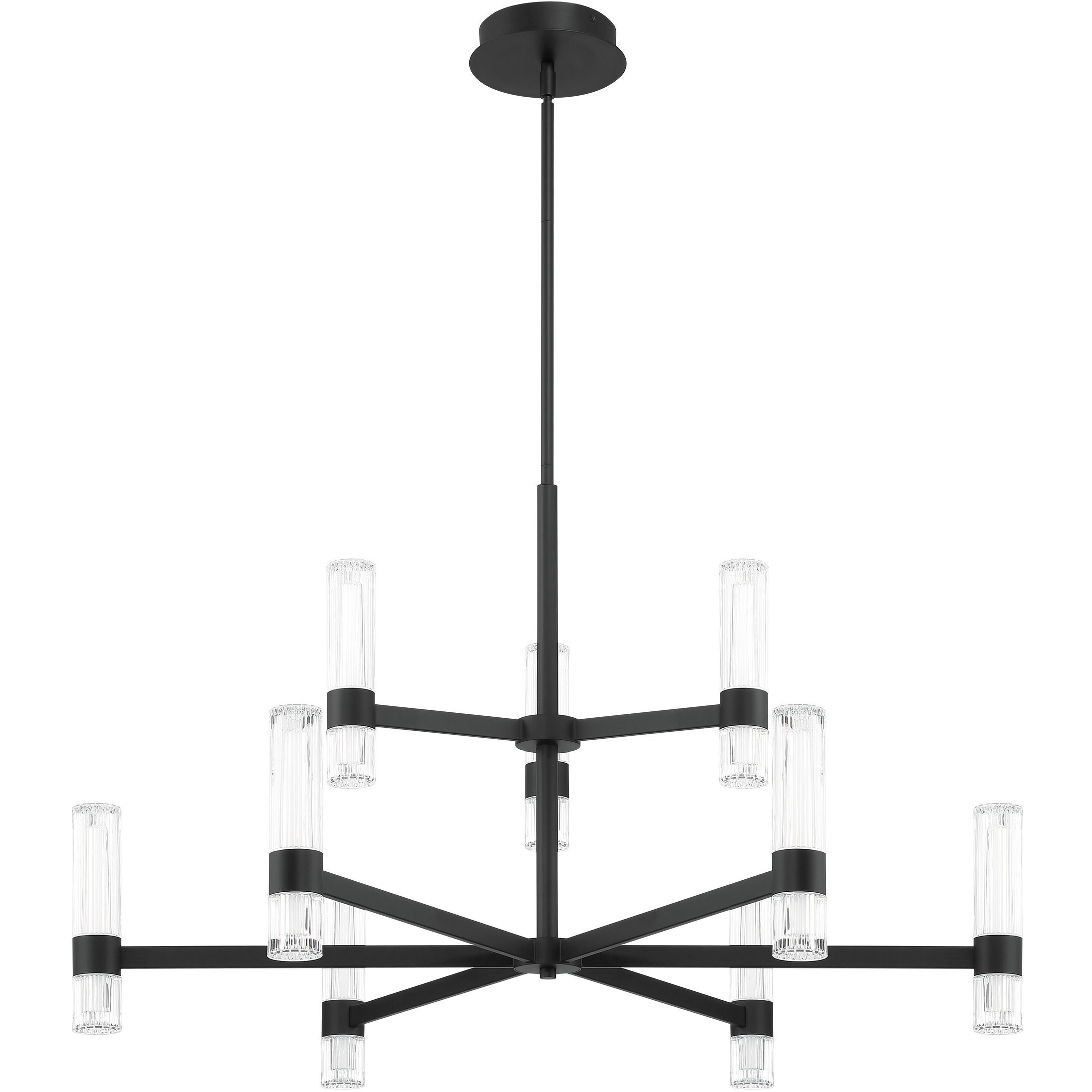 Ristretto LED 42 inch Matte Black Chandelier Ceiling Light