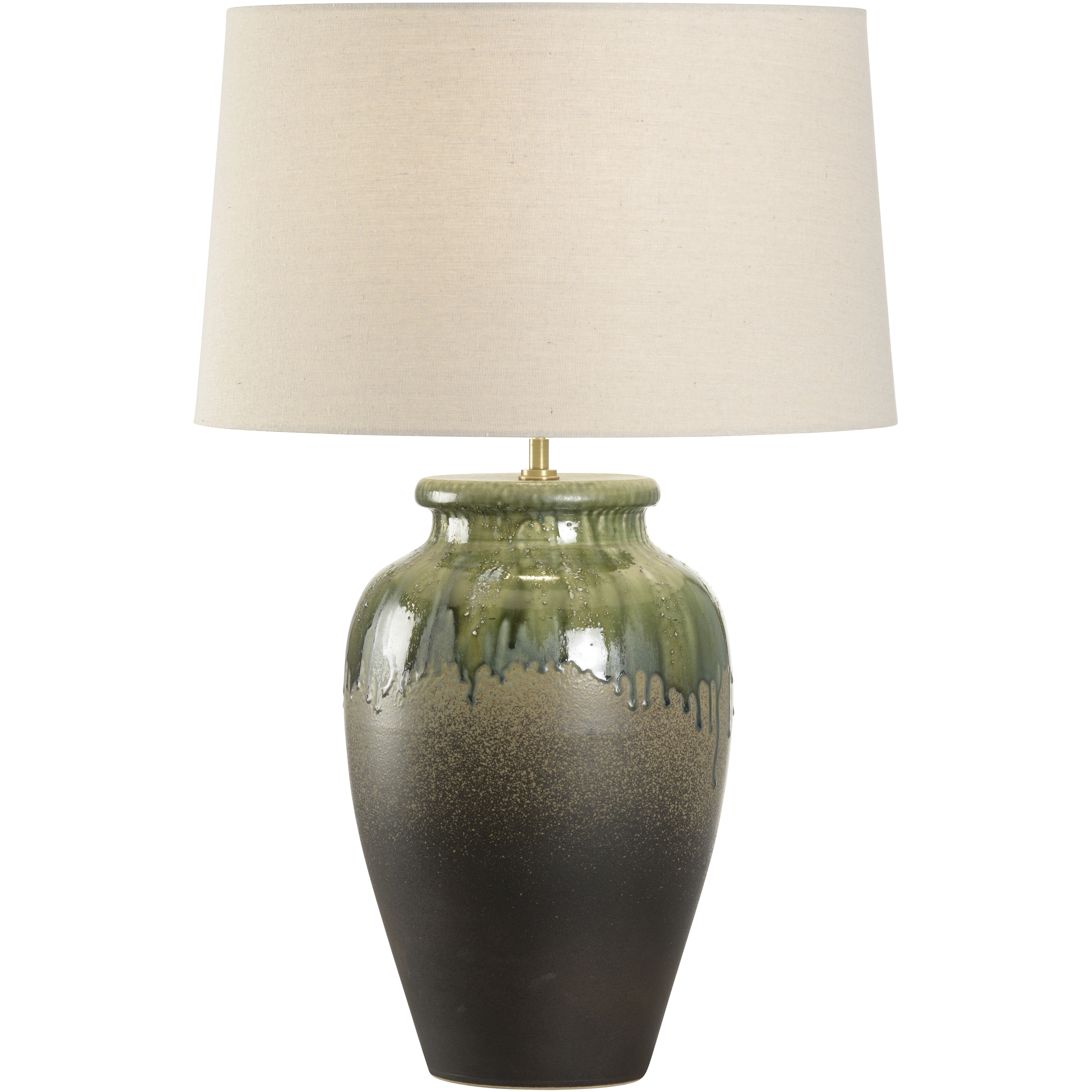 Yamato 22 inch 100.00 watt Brown and Green Table Lamp Portable Light