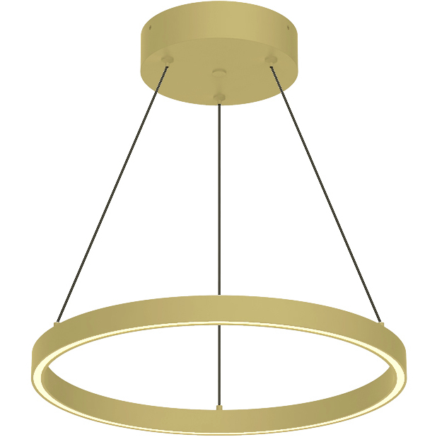 Cerchio LED 17.75 inch Brushed Gold Pendant Ceiling Light