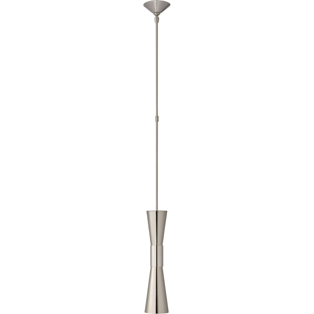 AERIN Clarkson 2 Light 4.75 inch Polished Nickel Narrow Pendant Ceiling Light, Medium
