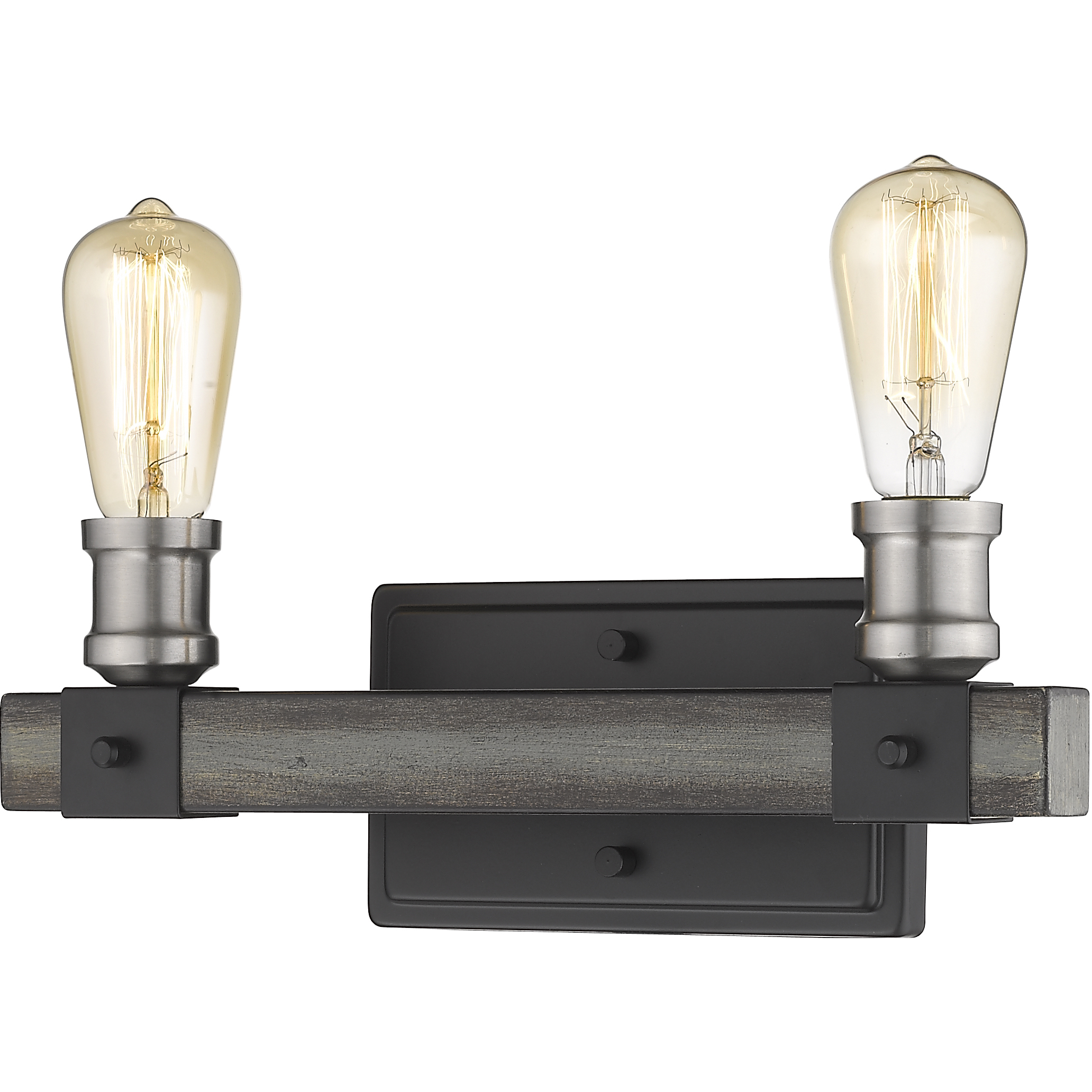 Kirkland 2 Light 14 inch Ashen Barnboard Vanity Wall Light