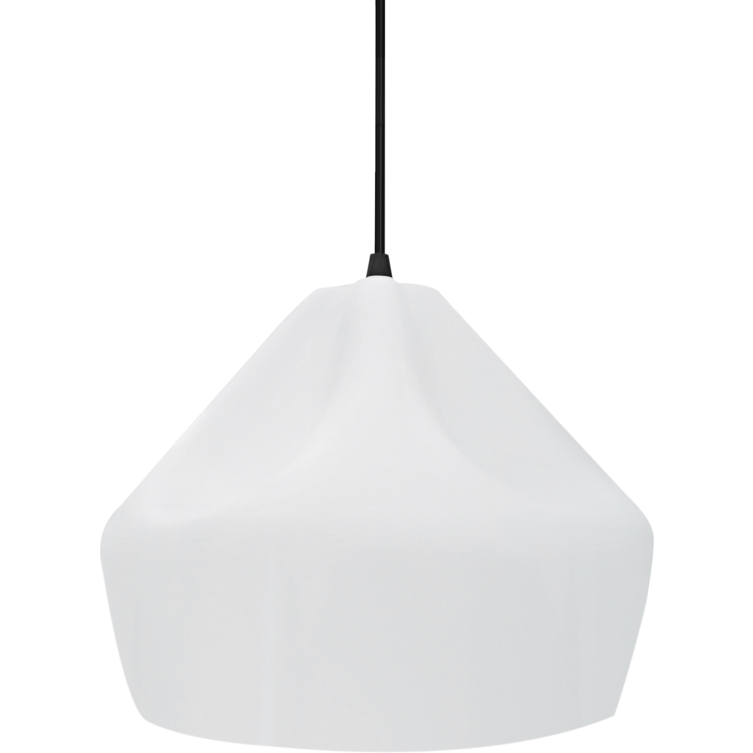 Radiance Collection - Crease Pendant Ceiling Light in Matte Black, Black Cord, Replaceable Bulb, Midnight Sky, 9W x 7H, Form+Finish+Function