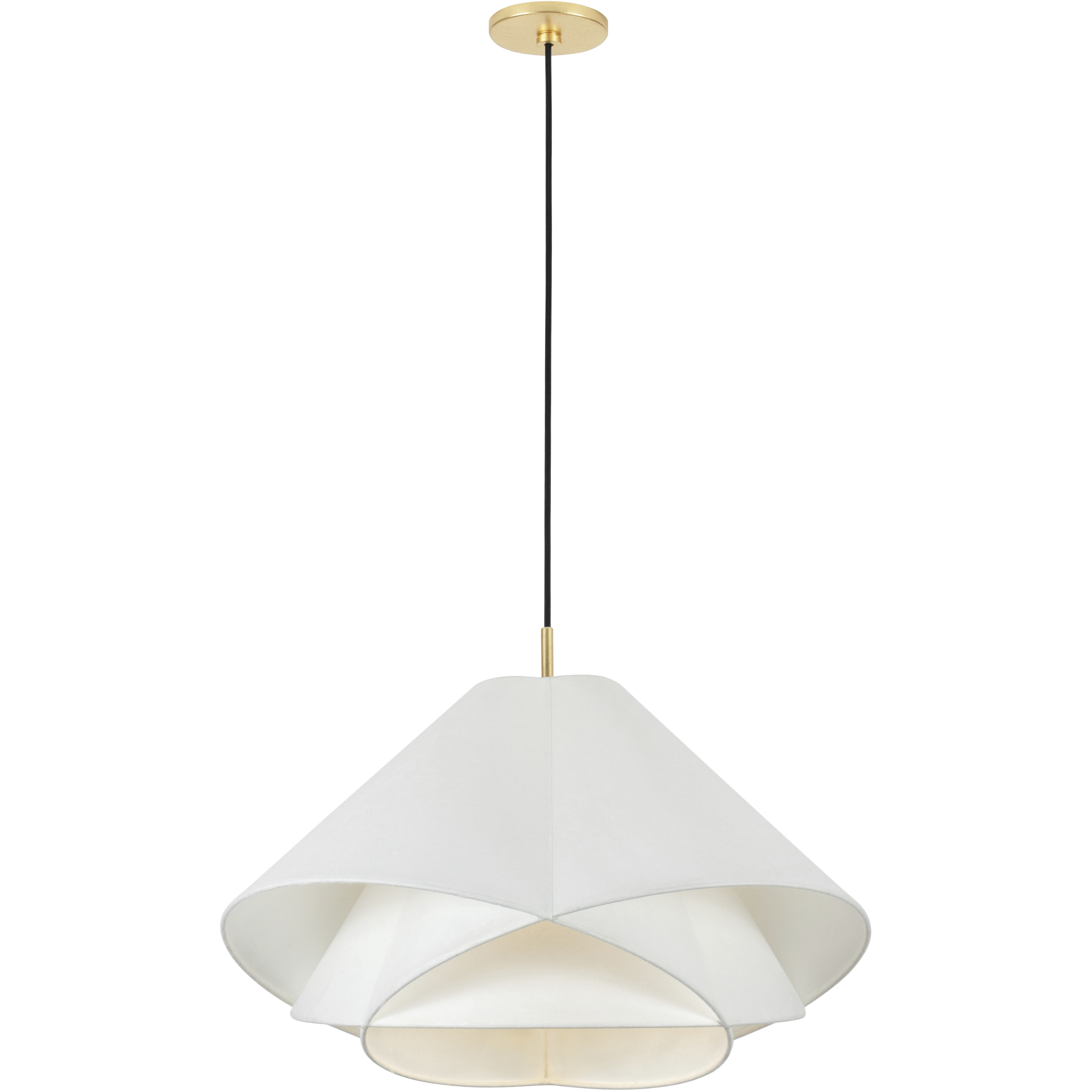 Edna 1 Light 25.25 inch Vintage Gold Leaf Pendant Ceiling Light