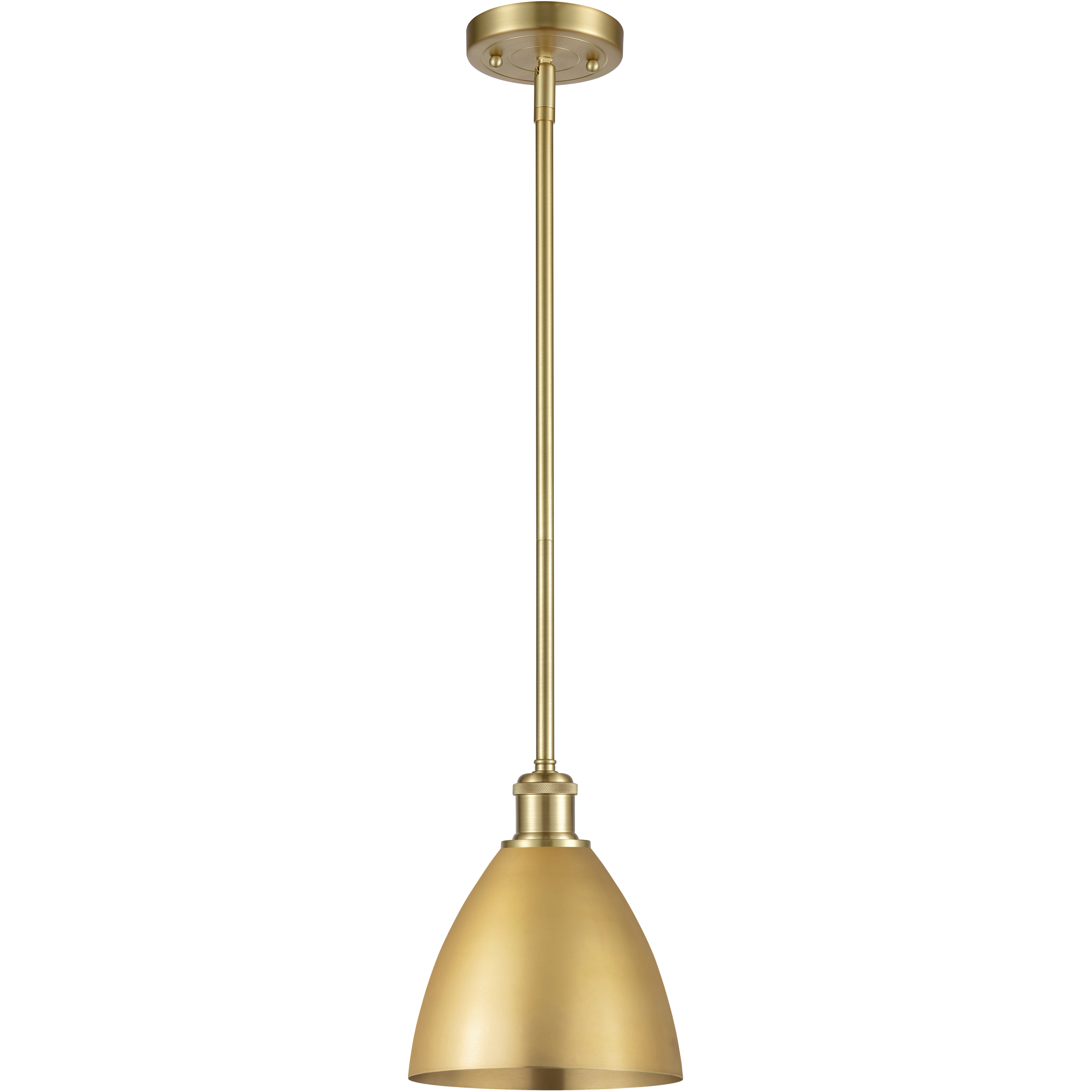 Ballston Dome 1 Light 8 inch Satin Gold Pendant Ceiling Light