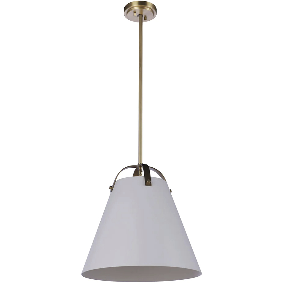 Blakely 1 Light 16 inch White and Aged Brass Pendant Ceiling Light