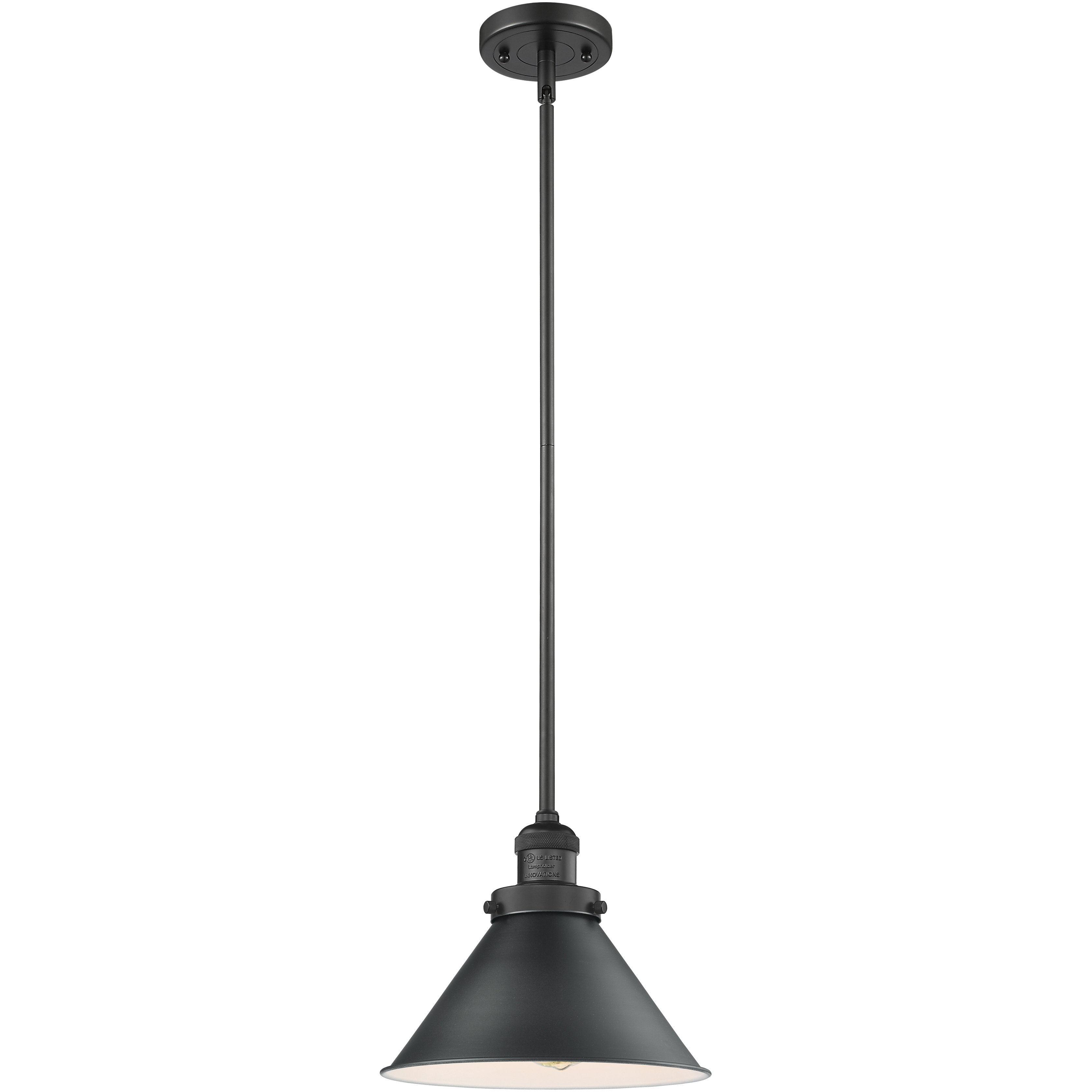 Franklin Restoration Briarcliff 1 Light 10 inch Matte Black Mini Pendant Ceiling Light in Incandescent, Franklin Restoration