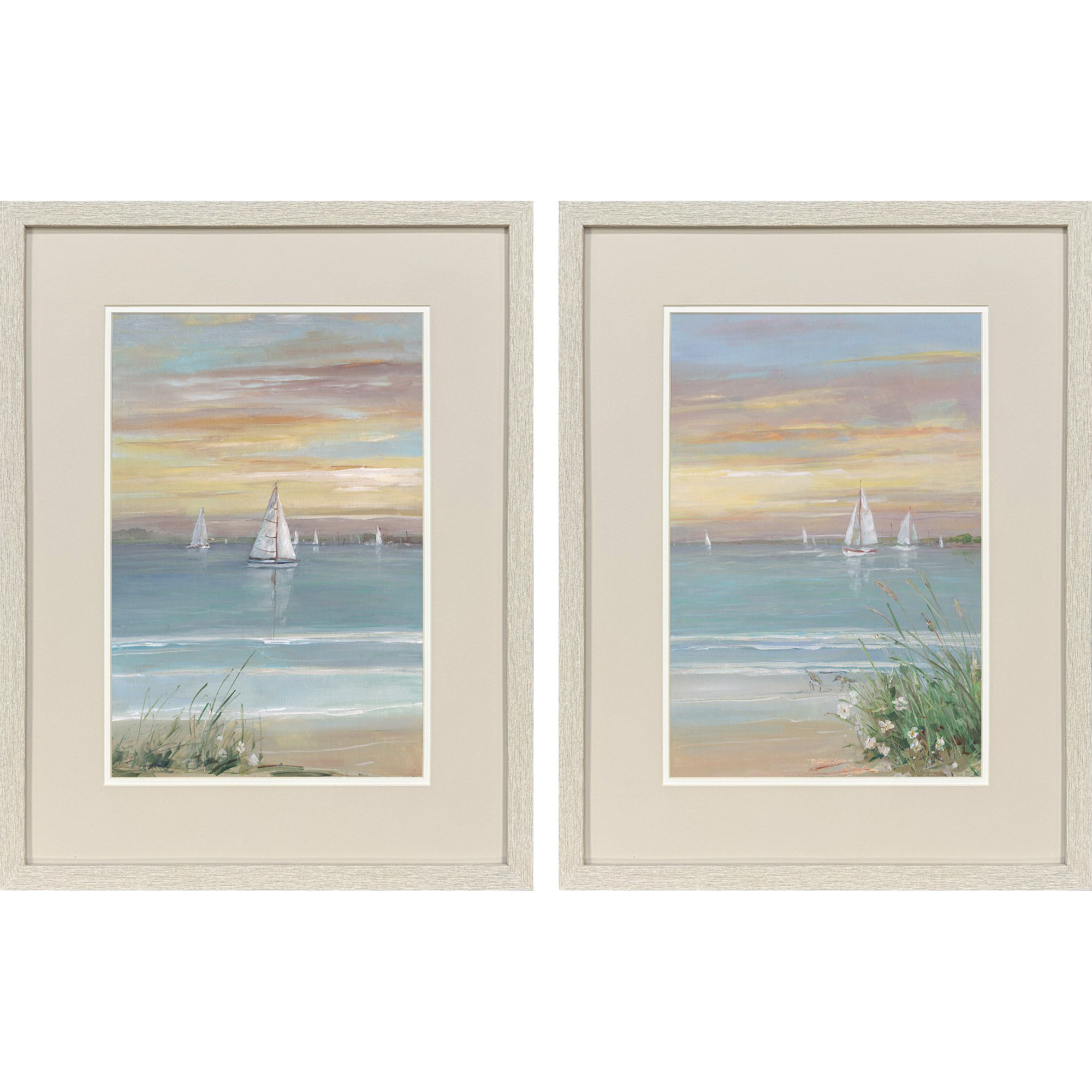 Serene Waters Blue and Green and Yellow and Beige Framed Art, Propac