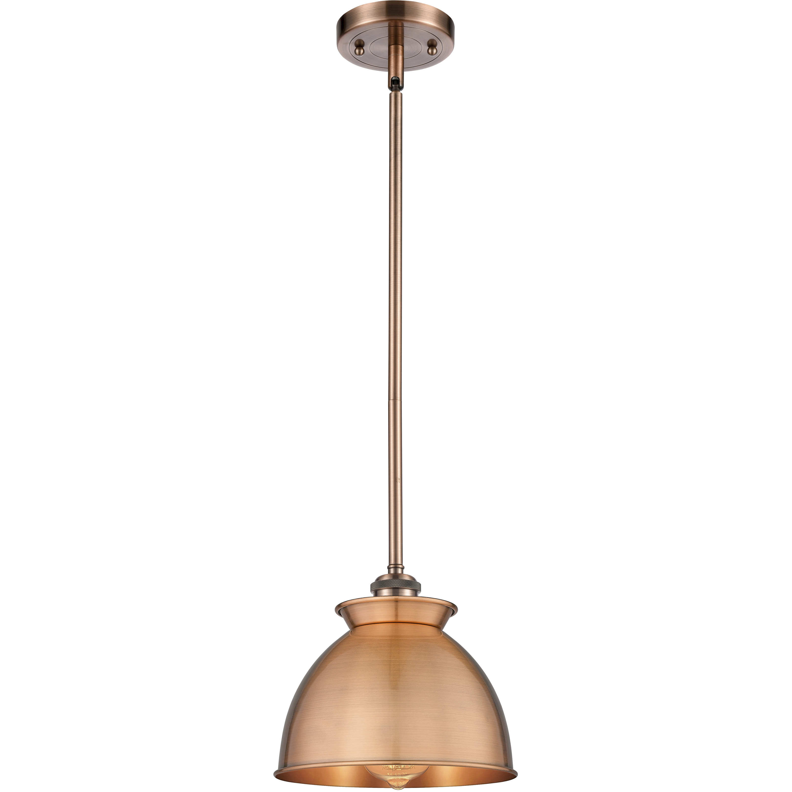 Adirondack 1 Light 8.13 inch Antique Copper Mini Pendant Ceiling Light