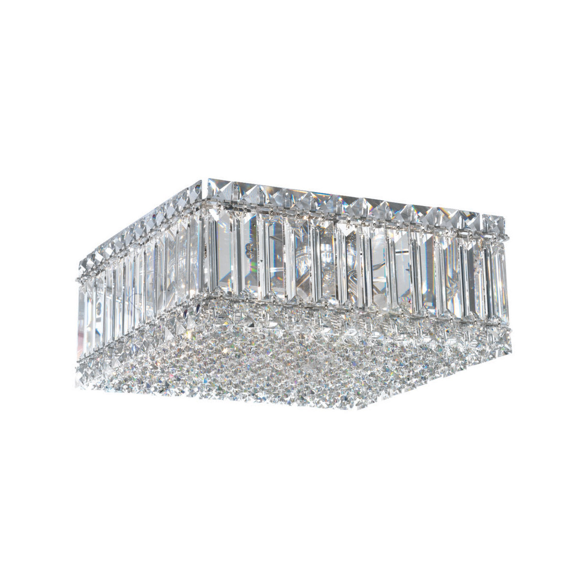 Quantum 4 Light 12 inch Stainless Steel Flush Mount Ceiling Light Radiance