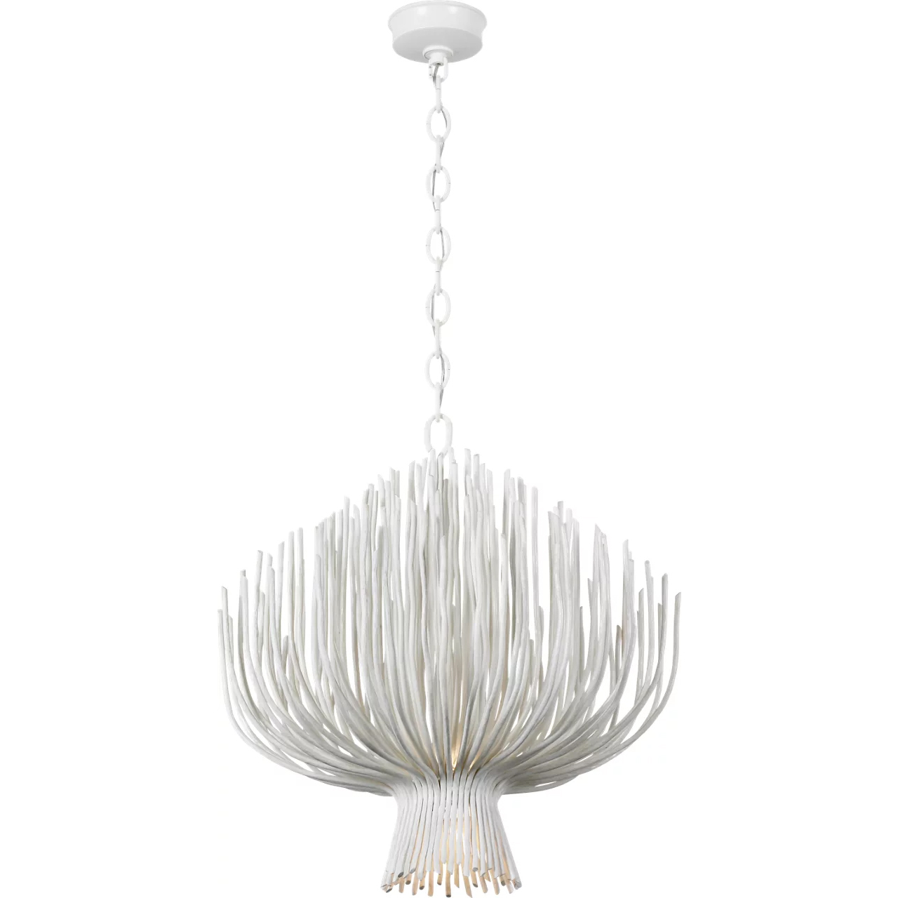 Chapman & Myers Astra LED 23.75 inch Waxed Plaster Sculpted Chandelier Ceiling Light