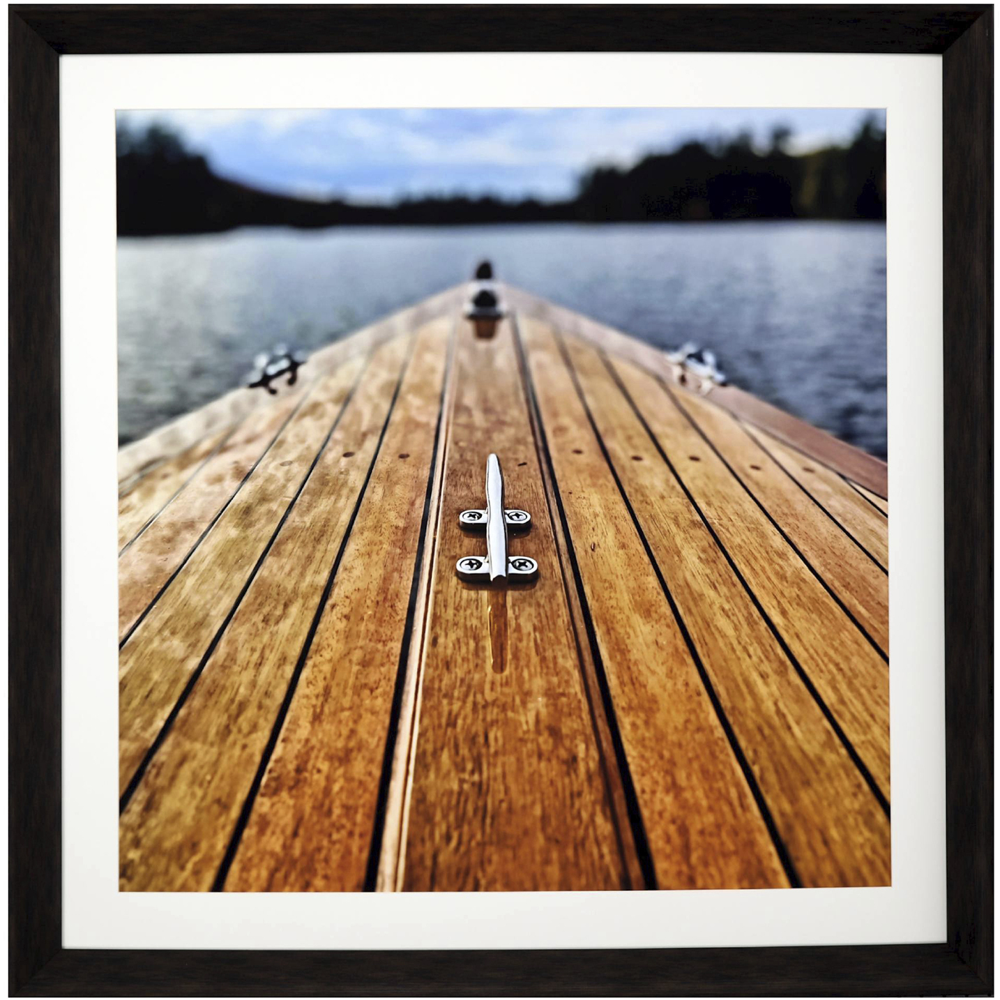 Lake Life Brown and Blue and Multi Framed Art