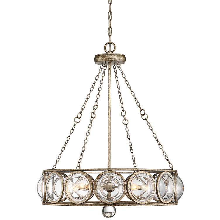Warwick 5 Light 24 inch Brittannia Gold Chandelier Ceiling Light