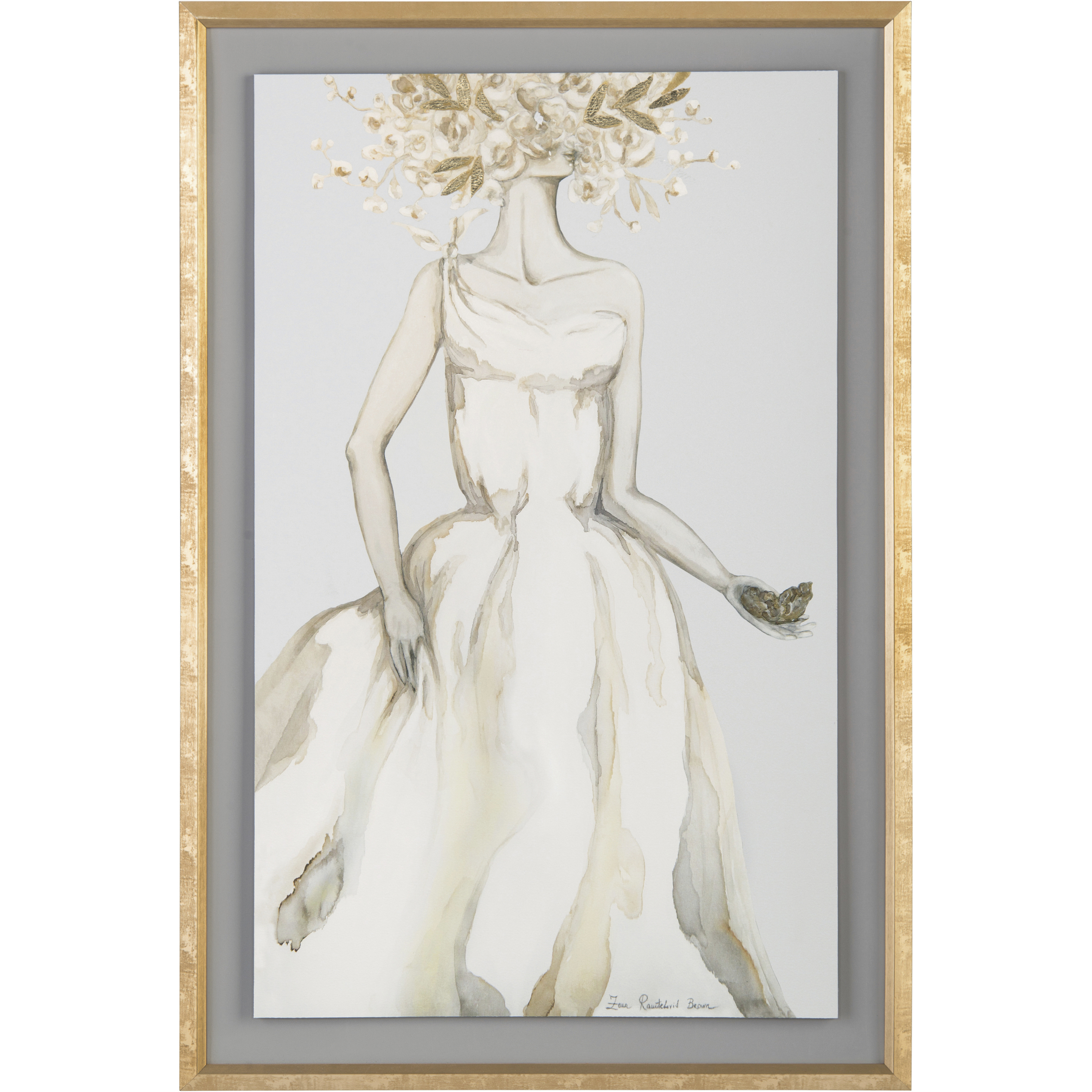 Zana Brown Gold Wall Art