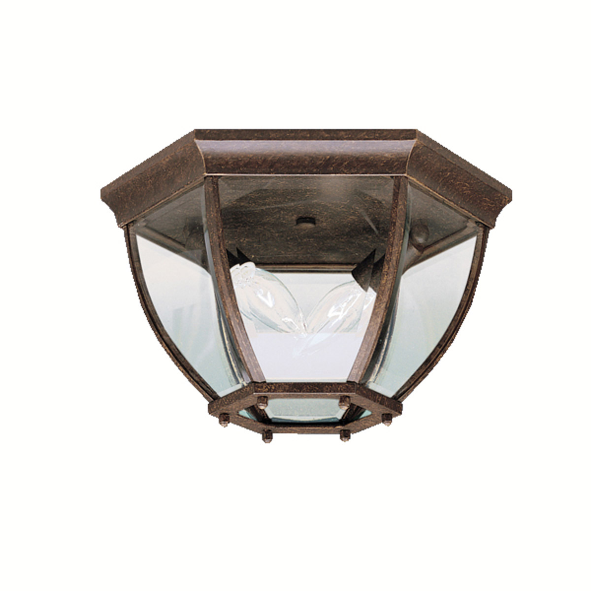 Independence 2 Light 12 inch Tannery Bronze Outdoor Flush & Semi Flush Mt