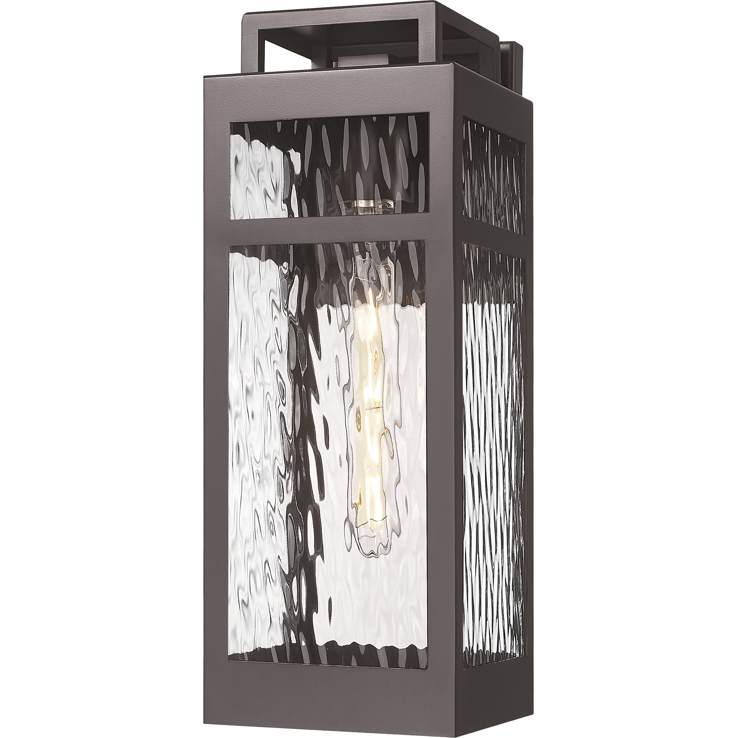 Ridgeway 1 Light 15.13 inch Bronze Outdoor Sconce in Waterglass