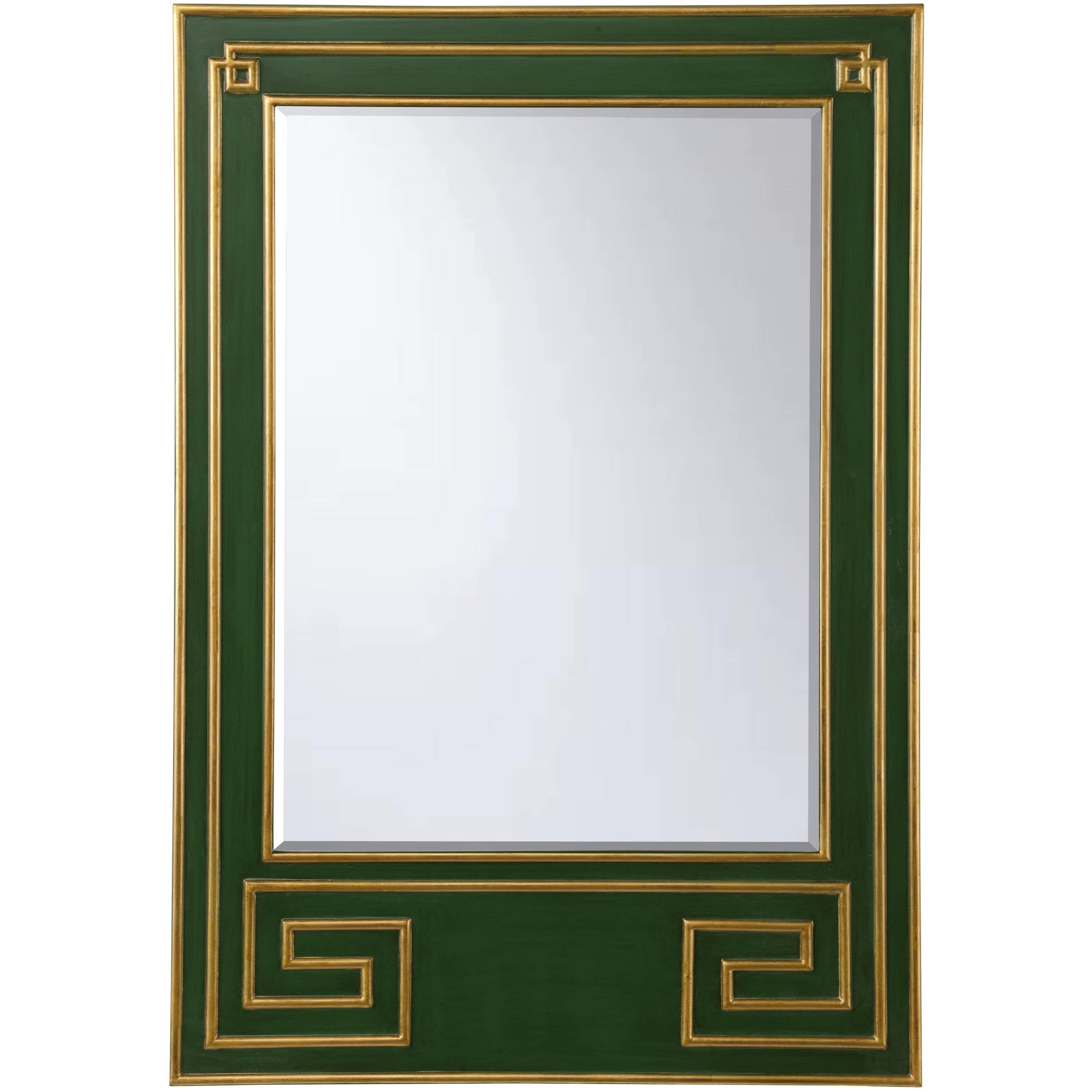 Greek Hall 46.25 X 32 inch Green and Gold Mirror