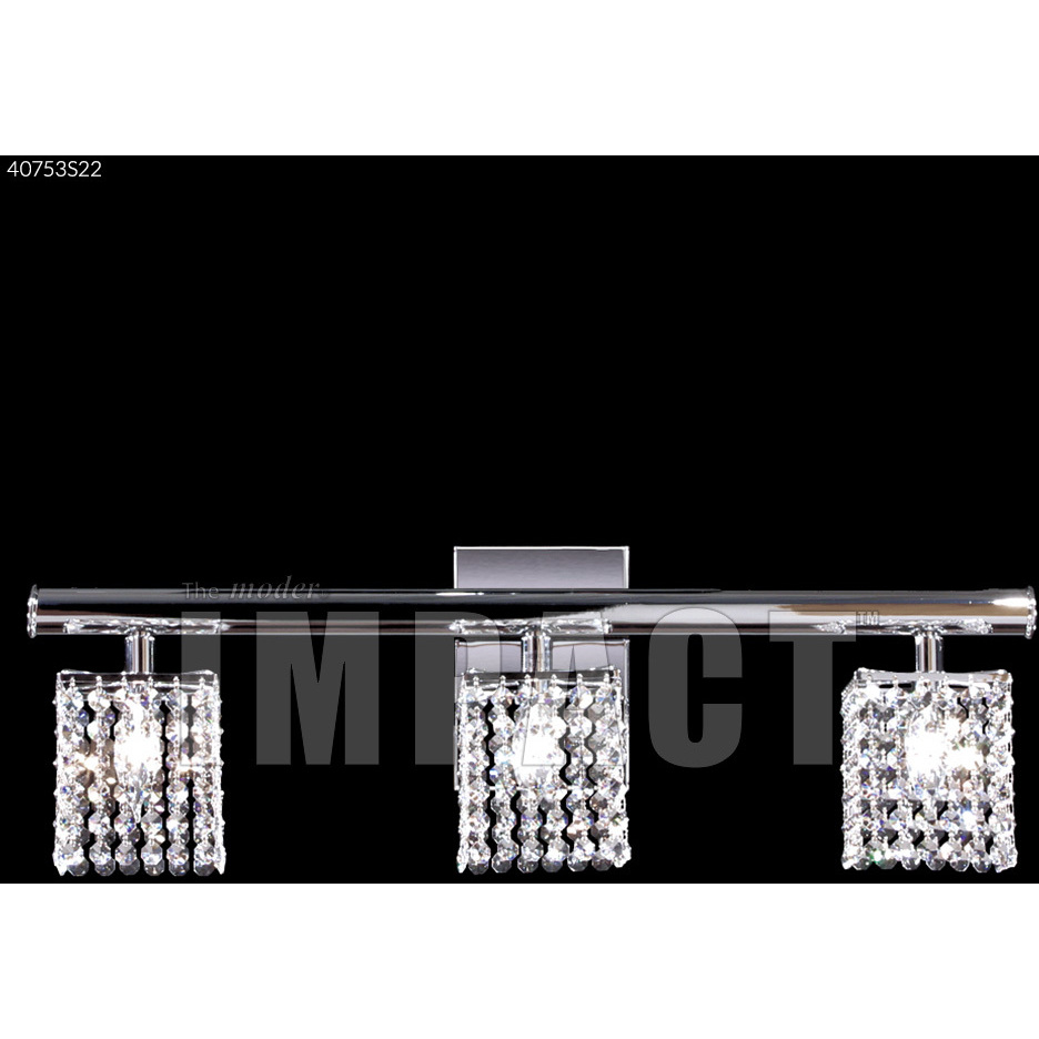 Contemporary 3 Light 27 inch Silver Vanity Wall Light