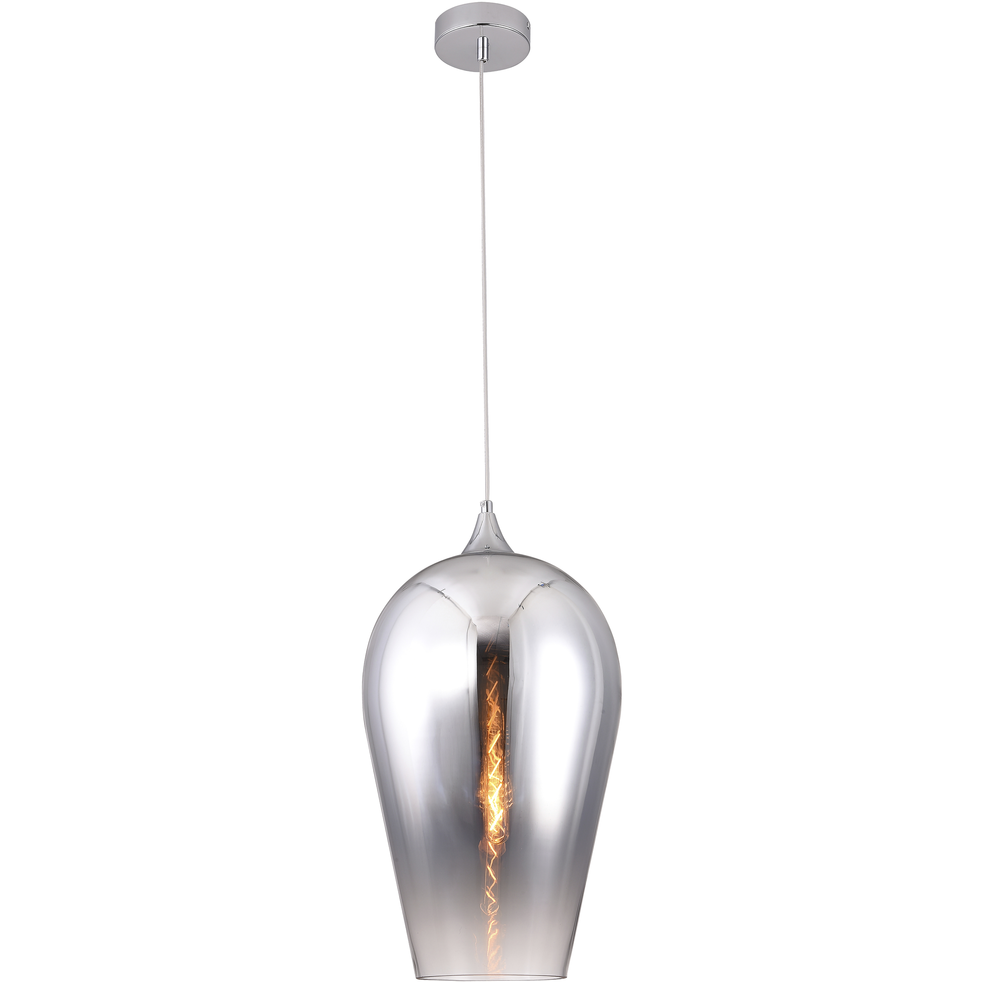 Canada 1 Light 11.8 inch Chrome Pendant Ceiling Light